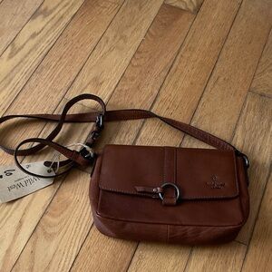 Wild West Brown Leather Crossbody Bag